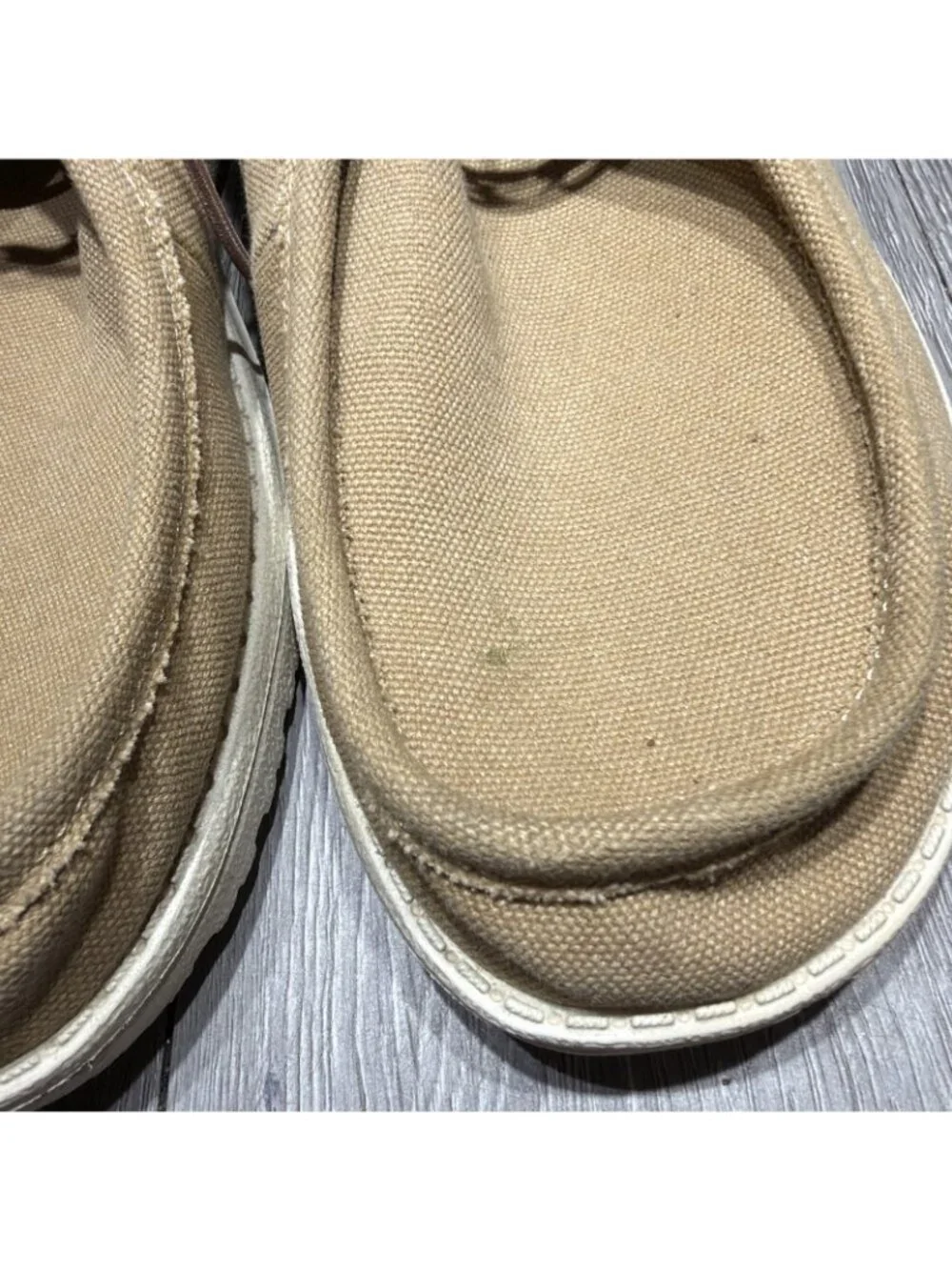 Hey Dude Wally Mid Salt N Stone Casual Boots Shoes Tan White Mens Size 14